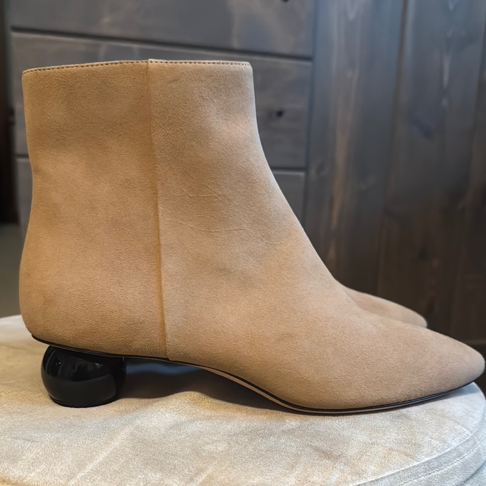 New Elegant Kate Spade Beige Ankle Boots